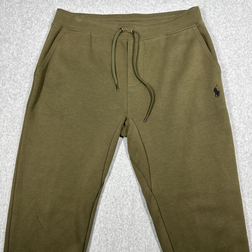 Polo Ralph Lauren Sweatpants Men's Medium Olive Green Jogger Black Pony